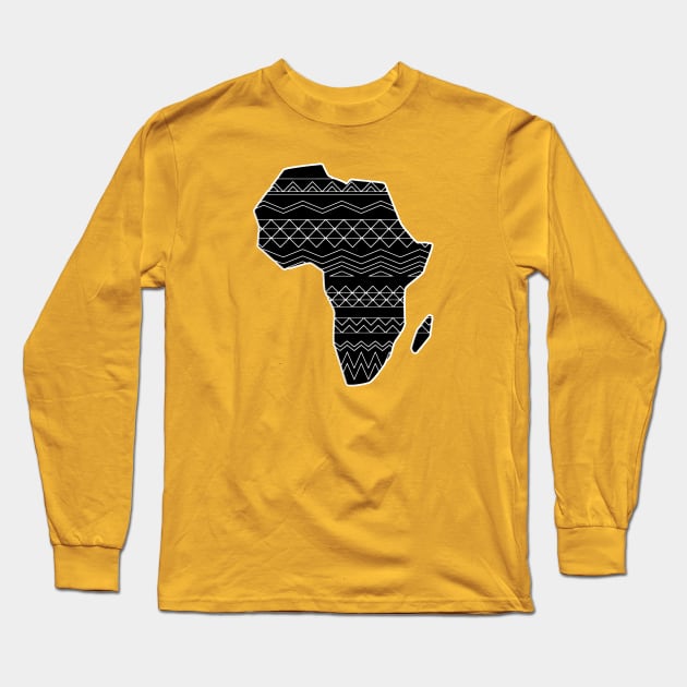 World Map Africa Continent Afrique Long Sleeve T-Shirt by GBDesigner